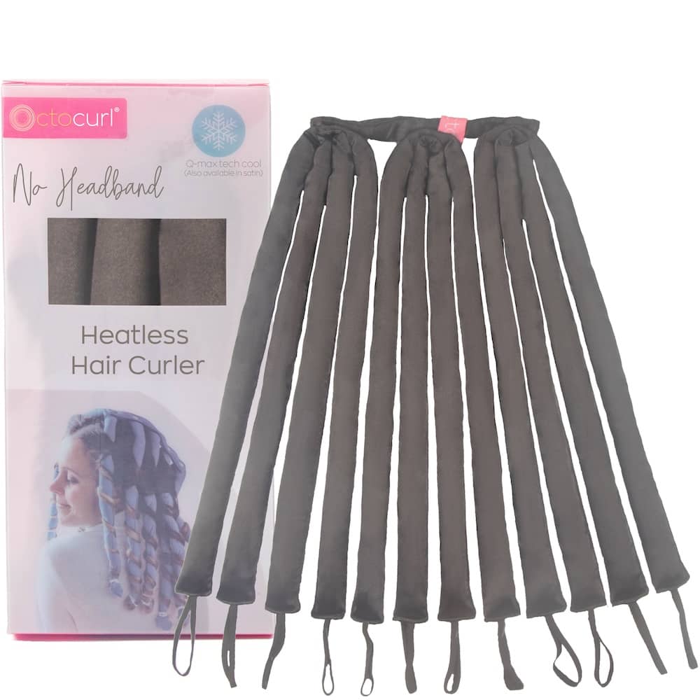 NO HEADBAND OCTOCURL - Satin Gentle Fabric - Soft Hair Curlers