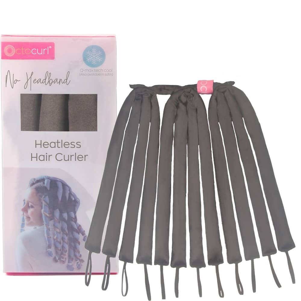 NO HEADBAND OCTOCURL - Satin Gentle Fabric - Soft Hair Curlers