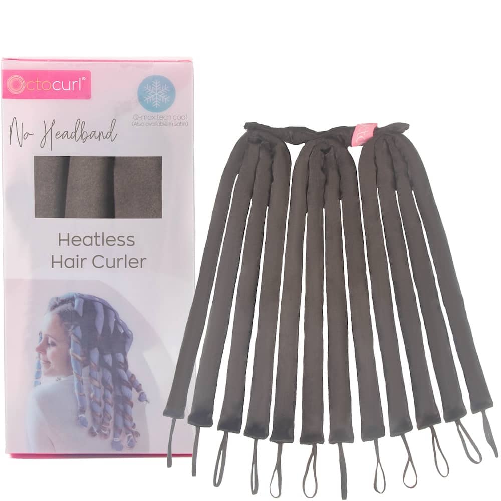 NO HEADBAND OCTOCURL - Satin Gentle Fabric - Soft Hair Curlers