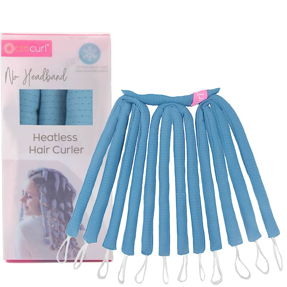 NO HEADBAND OCTOCURL - Q-Max Cool Fabric - Soft Hair Curlers