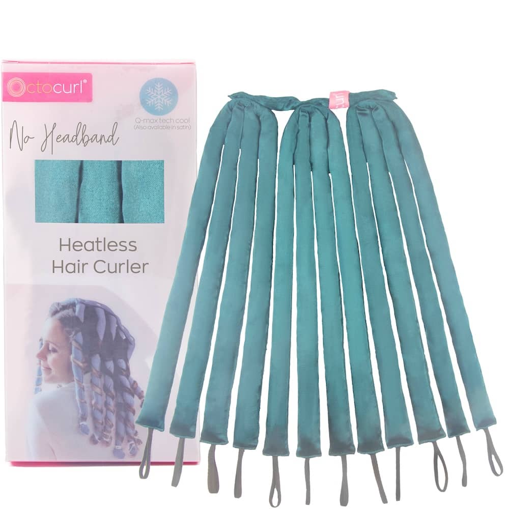 NO HEADBAND OCTOCURL - Satin Gentle Fabric - Soft Hair Curlers