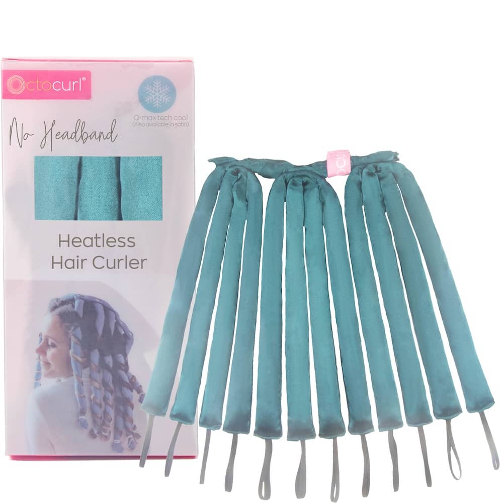 NO HEADBAND OCTOCURL - Satin Gentle Fabric - Soft Hair Curlers