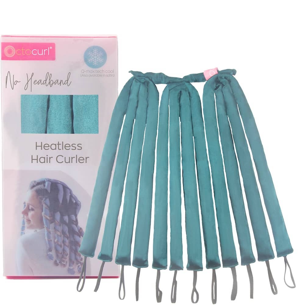 NO HEADBAND OCTOCURL - Satin Gentle Fabric - Soft Hair Curlers