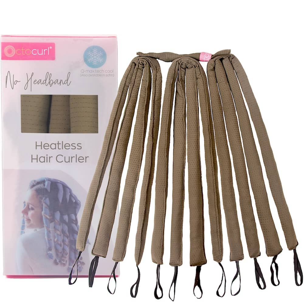 NO HEADBAND OCTOCURL - Q-Max Cool Fabric - Soft Hair Curlers