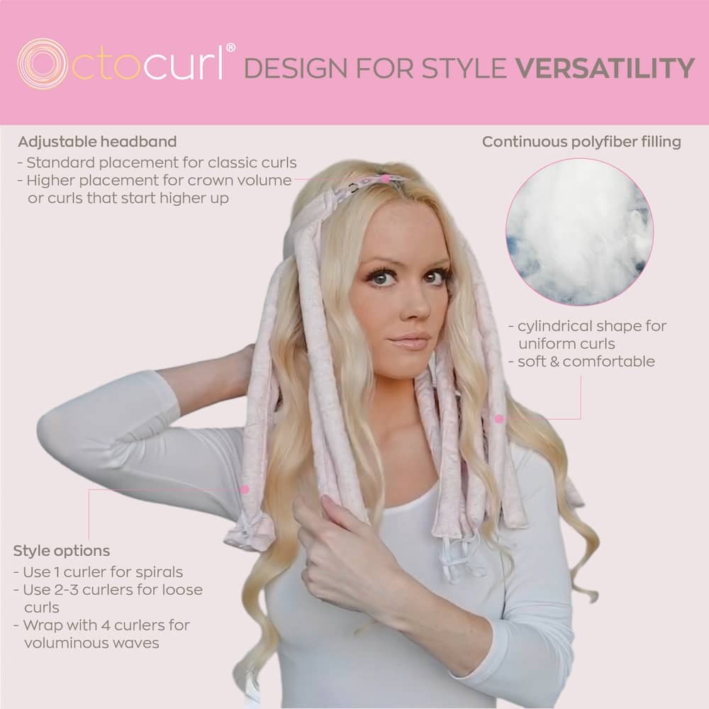 ORIGINAL OCTOCURL - COTTON POPLIN - Heatless Curler Headband