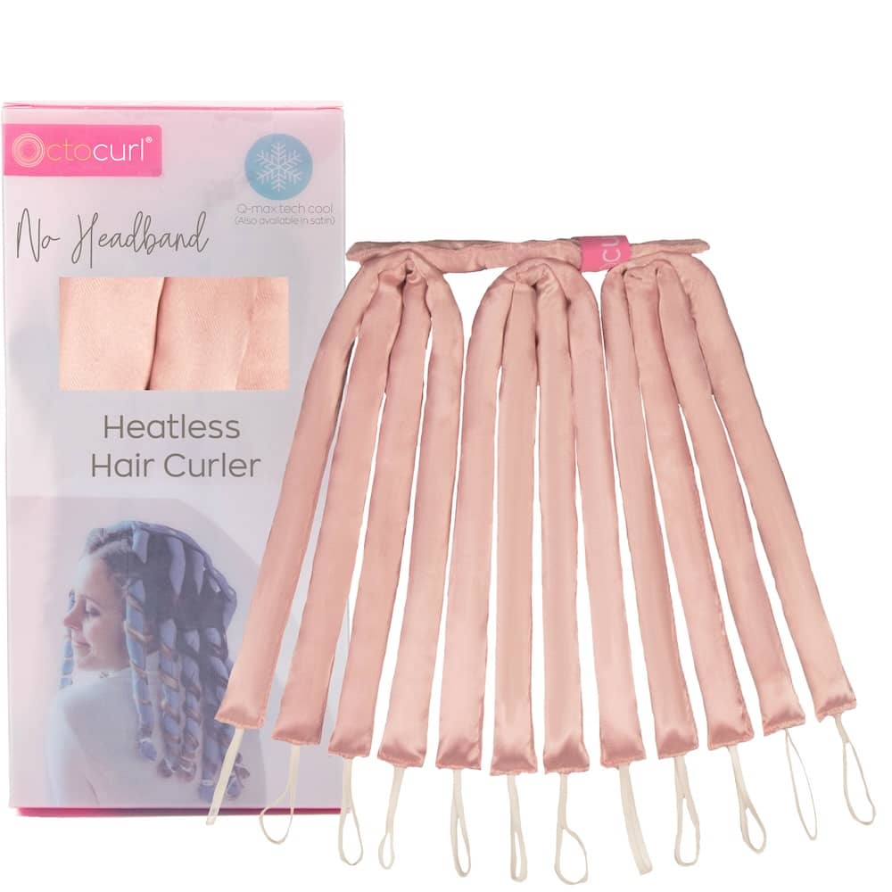 NO HEADBAND OCTOCURL - Satin Gentle Fabric - Soft Hair Curlers