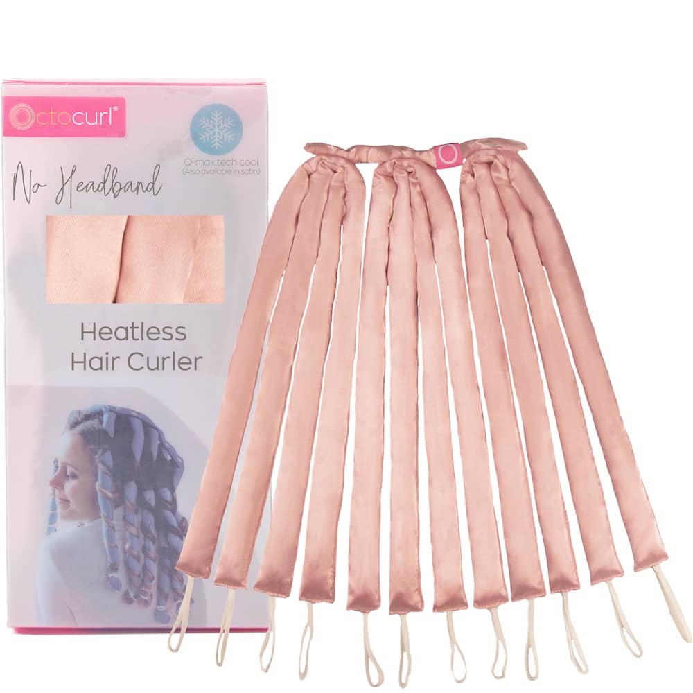 NO HEADBAND OCTOCURL - Satin Gentle Fabric - Soft Hair Curlers